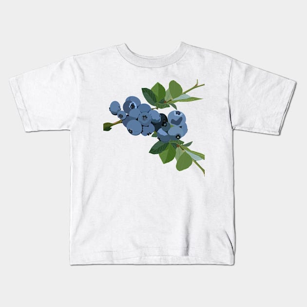 Blueberries Kids T-Shirt by smoochugs